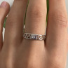 925 Sterling Silver CZ Band Ring Size 8