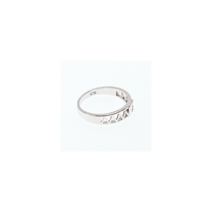925 Sterling Silver CZ Band Ring Size 8