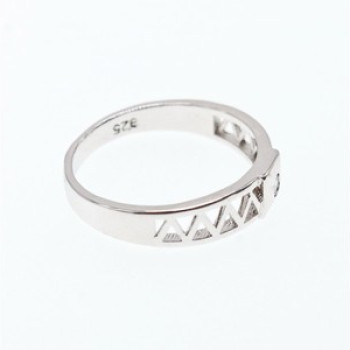 925 Sterling Silver CZ Band Ring Size 8