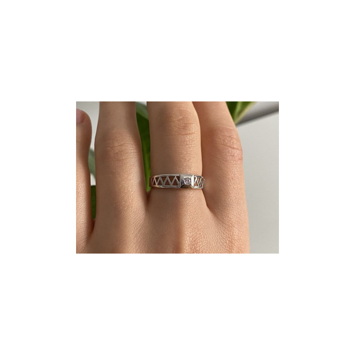 925 Sterling Silver CZ Band Ring Size 8