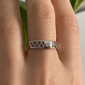 925 Sterling Silver CZ Band Ring Size 8