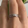 925 Sterling Silver CZ Band Ring Size 8
