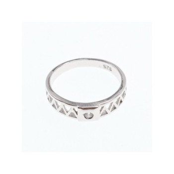 925 Sterling Silver CZ Band Ring Size 8