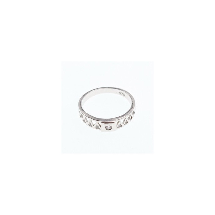925 Sterling Silver CZ Band Ring Size 8