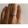 925 Sterling Silver CZ Band Ring Size 8