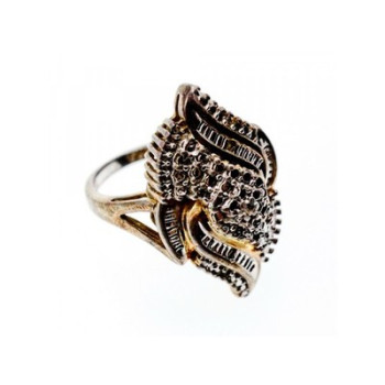 925 Sterling Silver Gold Plated Ring Size 7