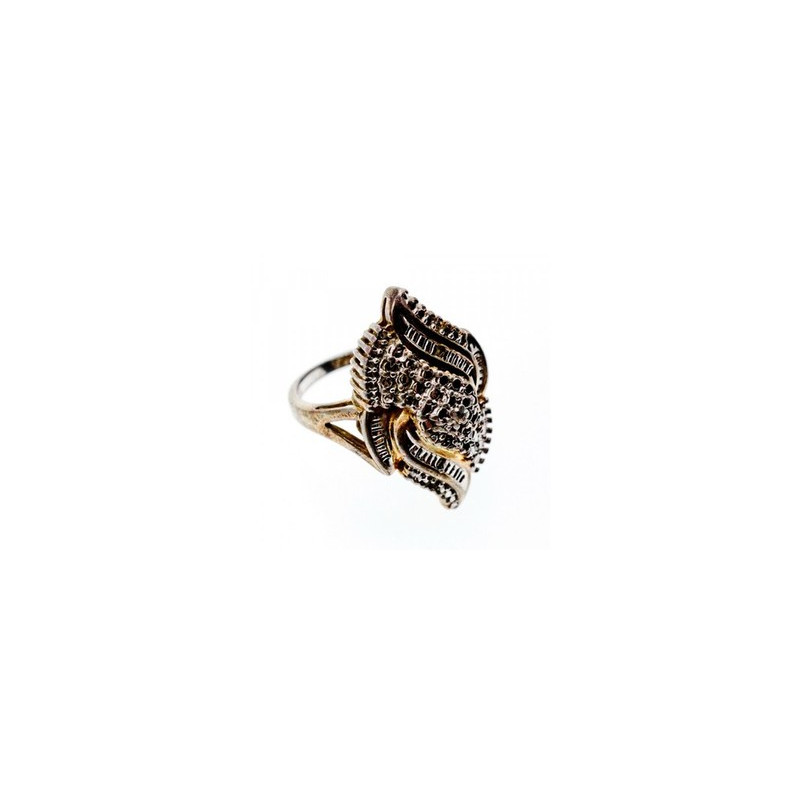 925 Sterling Silver Gold Plated Ring Size 7