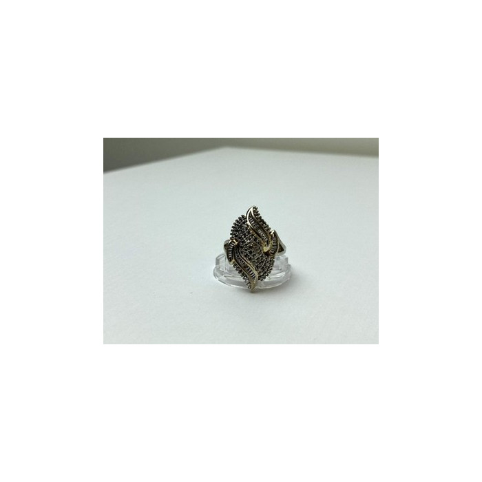 925 Sterling Silver Gold Plated Ring Size 7