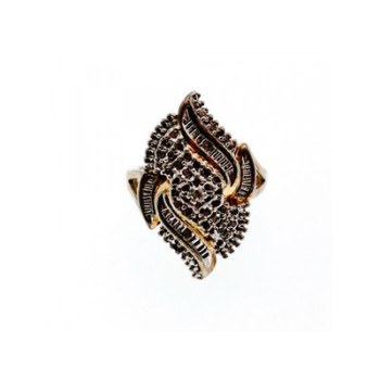 925 Sterling Silver Gold Plated Ring Size 7