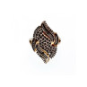 925 Sterling Silver Gold Plated Ring Size 7