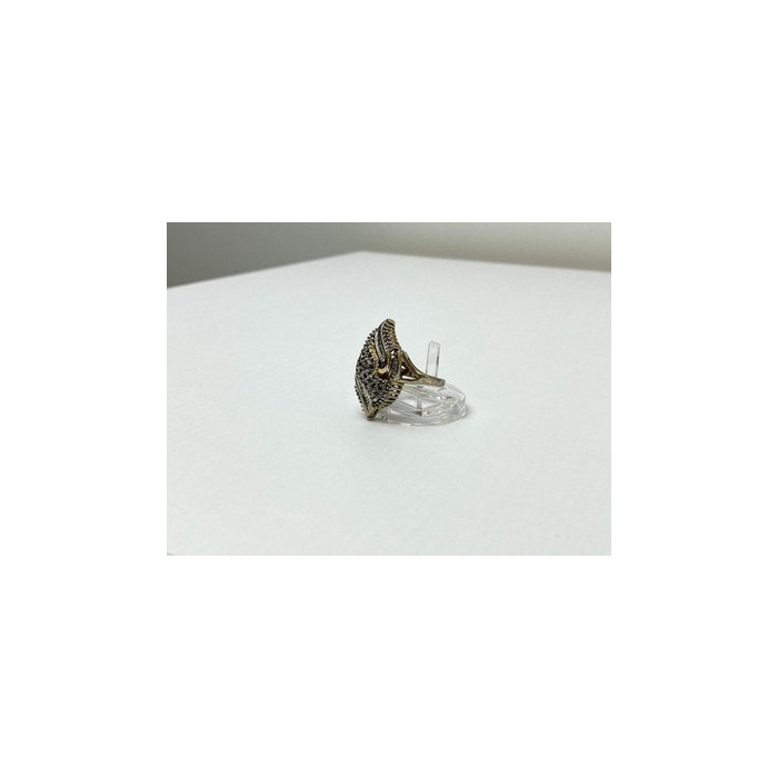 925 Sterling Silver Gold Plated Ring Size 7