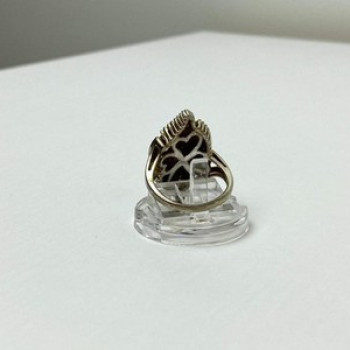 925 Sterling Silver Gold Plated Ring Size 7