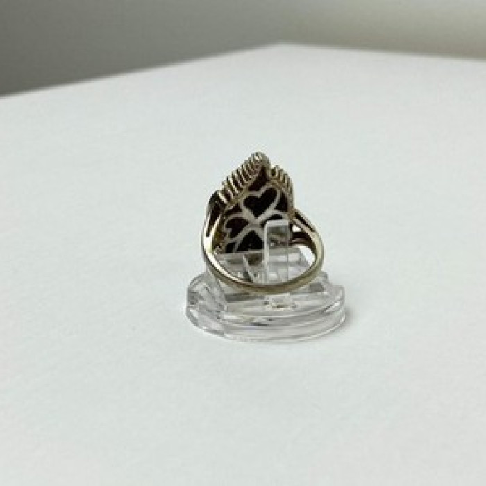 925 Sterling Silver Gold Plated Ring Size 7