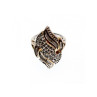 925 Sterling Silver Gold Plated Ring Size 7