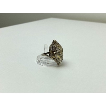 925 Sterling Silver Gold Plated Ring Size 7