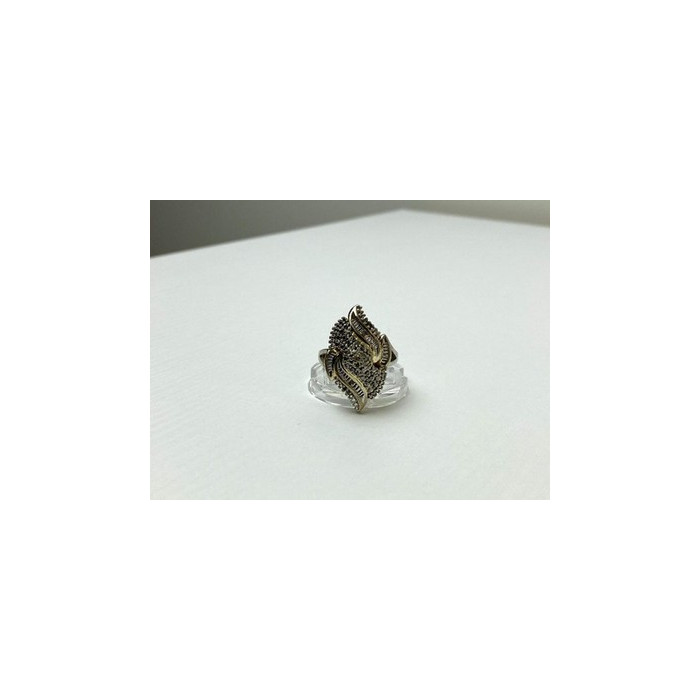 925 Sterling Silver Gold Plated Ring Size 7
