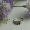 Avon 925 Sterling Silver Tourmaline & CZ Ring Size 9