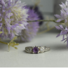 Avon 925 Sterling Silver Tourmaline & CZ Ring Size 9