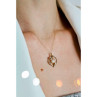 14 K Yellow Gold Pearl & Diamonds Chain With Pendant