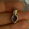 925 Sterling Silver Gold Plated Tanzanite Pendant Length 0.80 Inch