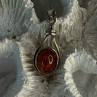 925 Sterling Silver Amber Pendant Length 1.20 Inch
