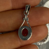 925 Sterling Silver Amber Pendant Length 1.20 Inch