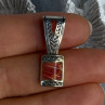 Vintage 925 Sterling Silver Carnelian Pendant Length 1.20 Inch