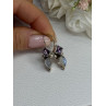 925 Sterling Silver Amethyst & Moonstone Earrings Length 1.30 Inch
