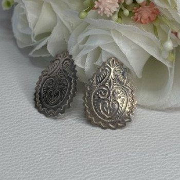 Vintage 925 Sterling Silver Earrings Length 0.95 Inch