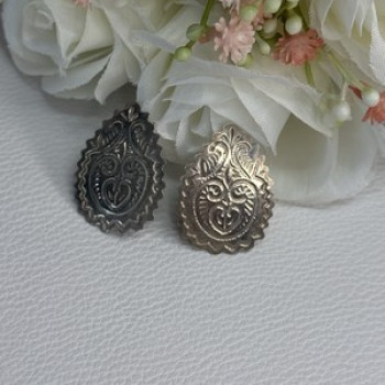 Vintage 925 Sterling Silver Earrings Length 0.95 Inch