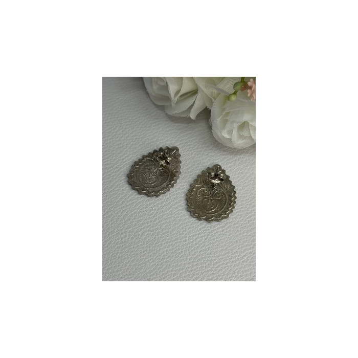 Vintage 925 Sterling Silver Earrings Length 0.95 Inch