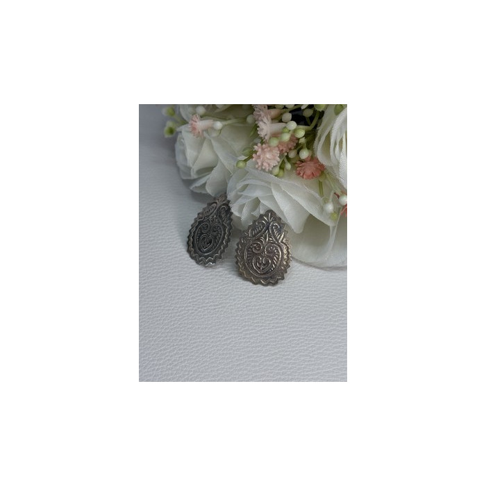 Vintage 925 Sterling Silver Earrings Length 0.95 Inch