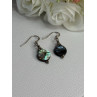 925 Sterling Silver Abalone Earrings Length 1.60 Inch