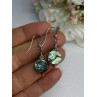 925 Sterling Silver Abalone Earrings Length 1.60 Inch
