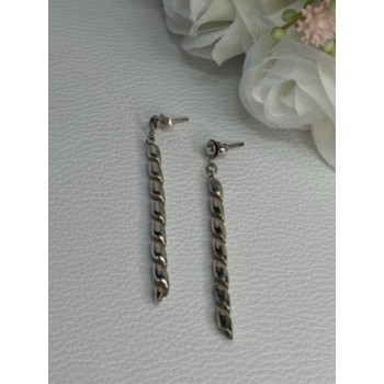 Art Design 925 Sterling Silver Earrings Length 2 Inch
