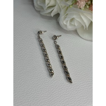 Art Design 925 Sterling Silver Earrings Length 2 Inch