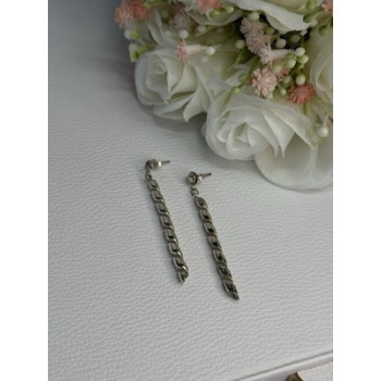 Art Design 925 Sterling Silver Earrings Length 2 Inch