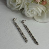 Art Design 925 Sterling Silver Earrings Length 2 Inch
