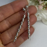 Art Design 925 Sterling Silver Earrings Length 2 Inch