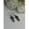 925 Sterling Silver Peridot & Moonstone Earrings Length 1.40 Inch