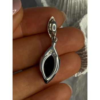 925 Sterling Silver Amber Pendant Length 1.50 Inch