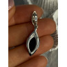 925 Sterling Silver Amber Pendant Length 1.50 Inch