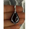 925 Sterling Silver Pyrope Garnet Pendant Length 1.90 Inch