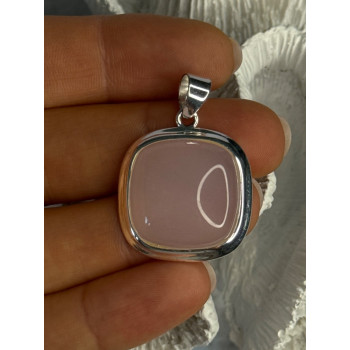 Elegant 925 Sterling Silver Morganite Pendant Length 1.40 Inch