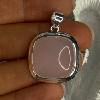 Elegant 925 Sterling Silver Morganite Pendant Length 1.40 Inch