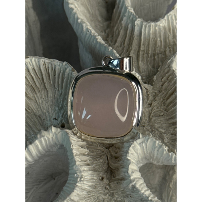 Elegant 925 Sterling Silver Morganite Pendant Length 1.40 Inch