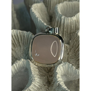 Elegant 925 Sterling Silver Morganite Pendant Length 1.40 Inch