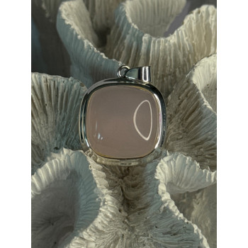 Elegant 925 Sterling Silver Morganite Pendant Length 1.40 Inch