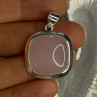 Elegant 925 Sterling Silver Morganite Pendant Length 1.40 Inch
