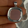 Elegant 925 Sterling Silver Morganite Pendant Length 1.40 Inch